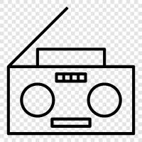 radyo istasyonu, shortwave, international, podcast ikon svg