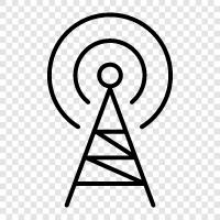 radio, tower, antenna, transmission icon svg