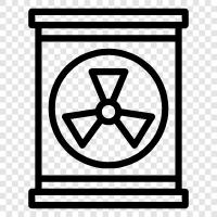 Radioactive, radioactive waste, radioactive material, radioactive material handling icon svg