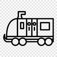 rail, railway, locomotive, steam icon svg