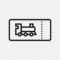 rail ticket, train, railway, train station icon svg