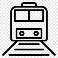 rail, railway, locomotive, train station icon svg