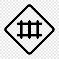 Railroad Tracks, Railroad Crossing Signs, Railroad Crossing Lights, Railroad Crossing Safety icon svg