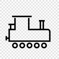 railroad, train, locomotive, track icon svg