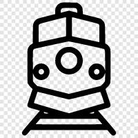 Railroad, Railroad tracks, Railroad cars, Railroad station icon svg