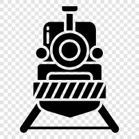 Bahn, Lokomotive, Bahnhof, Zugfahrt symbol