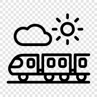 railway, locomotive, rolling stock, railway line icon svg