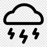 rain, lightning, thunder, storm icon svg