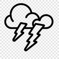 rain, lightning, thunder, storm icon svg