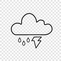 rain, lightning, thunder, heavy icon svg