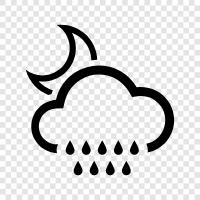 rain, night, falling, falling rain icon svg