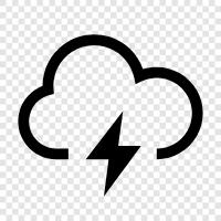 rain, lightning, thunder, severe weather icon svg