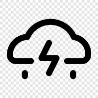 rain, thunder, lightning, storm icon svg