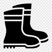 Regenstiefel, wasserdichte Stiefel, rutschfeste Stiefel, kalte Wetterstiefel symbol