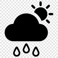 rain cloud, thundercloud, raindrop, raindrop size icon svg