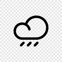 rain clouds, thunderstorms, rainbows, rain droplets icon svg