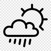 Rain Day, Cloudy Day, Pleasant Day, Light Rain Day icon svg