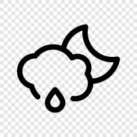 Regen, Wolken, Donner, Blitz symbol