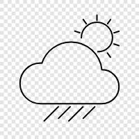 rain, thunderstorms, showers, rainbows icon svg