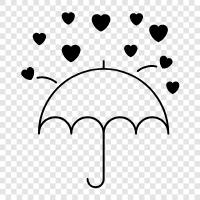 rain, hearts, love, romance icon svg