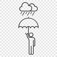 rain protection, rainwear, raincoat, umbrella icon svg