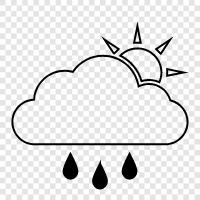 Rain Showers, Thunderstorms, Rain, Hail icon svg