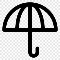 Regen, Schnee, Regenschirmdank, Urlaub symbol