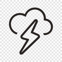 rain, thunder, lightning, stormy icon svg