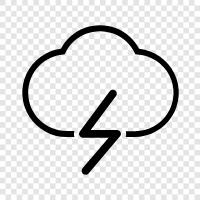 rain, lightning, storm, weather icon svg