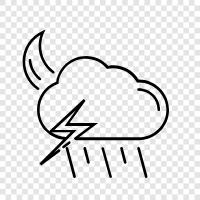 rain, lightning, thunder, storm icon svg