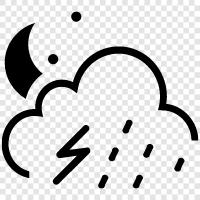 rain, night, fall, weather icon svg