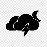 rain, lightning, thunder, heavy icon svg