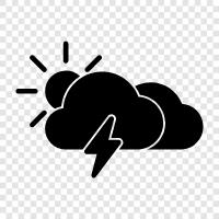 rain, thunder, lightning, severe icon svg