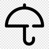Regen, Schutz, Regenschirme, Regenmantel symbol