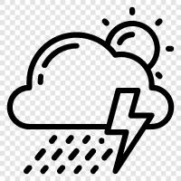 rain, thunder, lightning, heavy rain icon svg