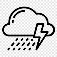 rain, thunder, lightning, stormy icon svg