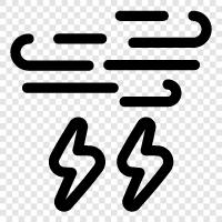 rain, lightning, thunder, weather icon svg