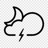 rain, storm, thunder, lightning icon svg