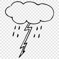 rain, lightning, thunder, tempest icon svg