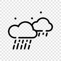 rain, thunder, lightning, precipitation icon svg