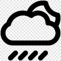 rain, clouds, thunder, rainfall icon svg