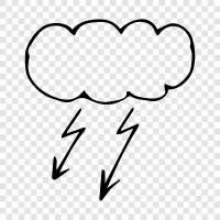 rain, lightning, thunder, heavy rain icon svg