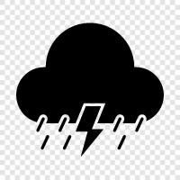 rain, lightning, thunder, heavy icon svg