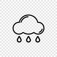 rain, clouds, thunder, rainstorm icon svg