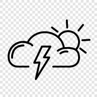 rain, lightning, thunder, storm icon svg