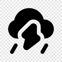 rain, lightning, thunder, heavy icon svg