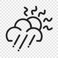 rain wind, clouds, thunder, rain icon svg