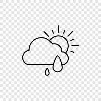 rainbow, precipitation, thunderstorm, raindrop icon svg