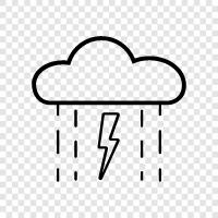 raincloud, rain, rainfall, thunderstorm icon svg