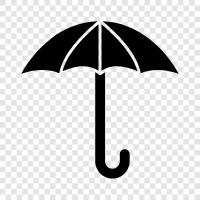 raincoat, rain gear, umbrella, rain under the umbrella icon svg